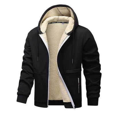 Herren Jacke mit Kapuze und Kordelzug