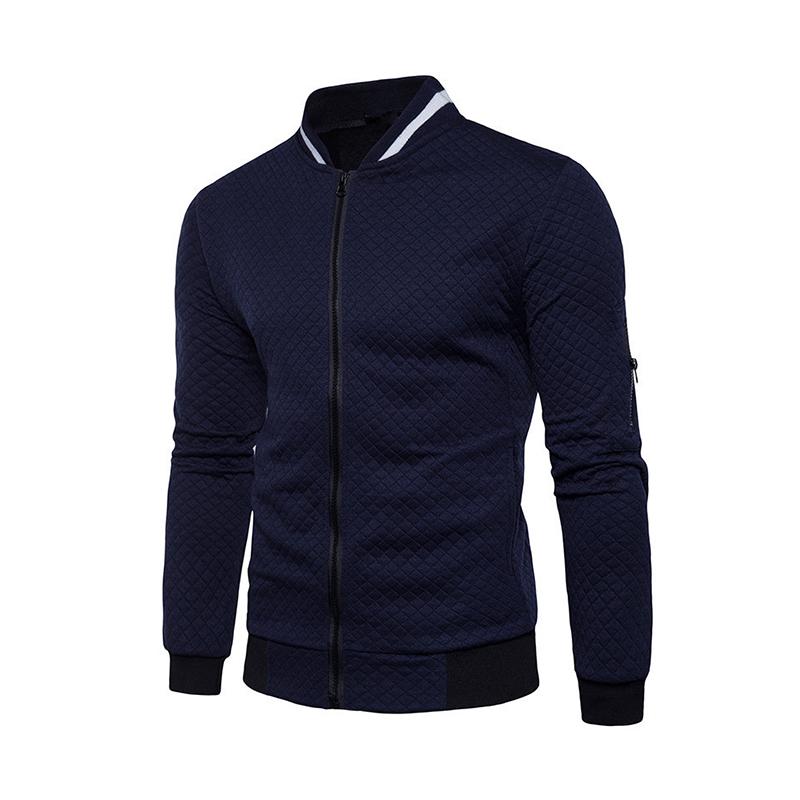 Herrenjacke mit durchgehendem Reißverschluss und Stehkragen