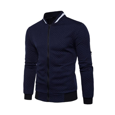 Herrenjacke mit durchgehendem Reißverschluss und Stehkragen