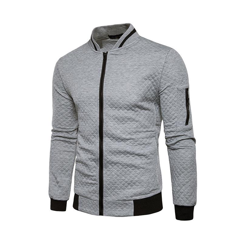 Herrenjacke mit durchgehendem Reißverschluss und Stehkragen