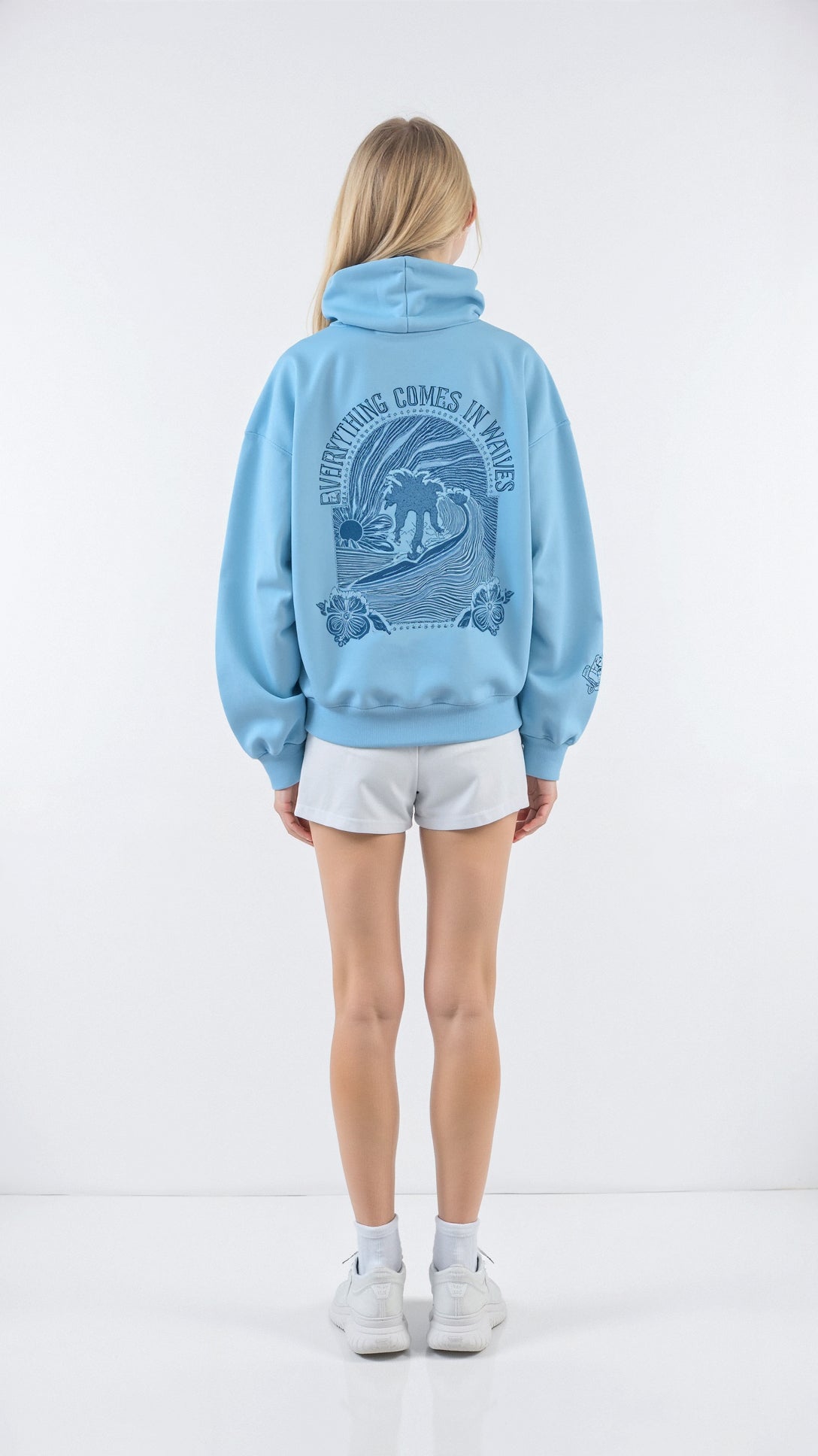 Bequemer bestickter Kapuzenpulli