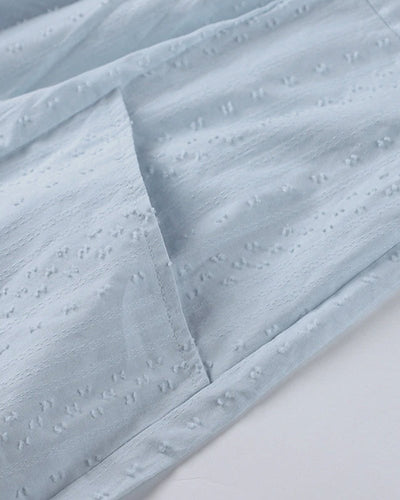 V-Ausschnitt Lockeres Hemdblusenkleid