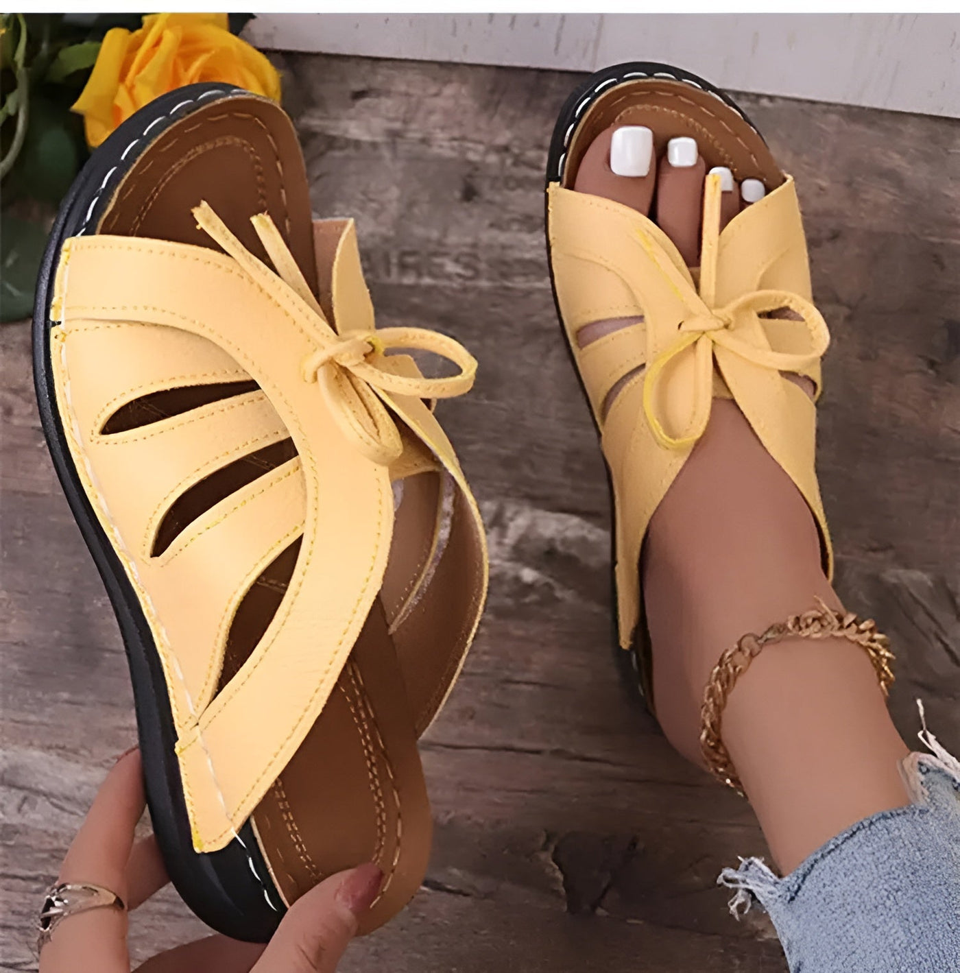 Retro Sandalen Damen – Bequeme orthopädische Schuhe für den Sommer