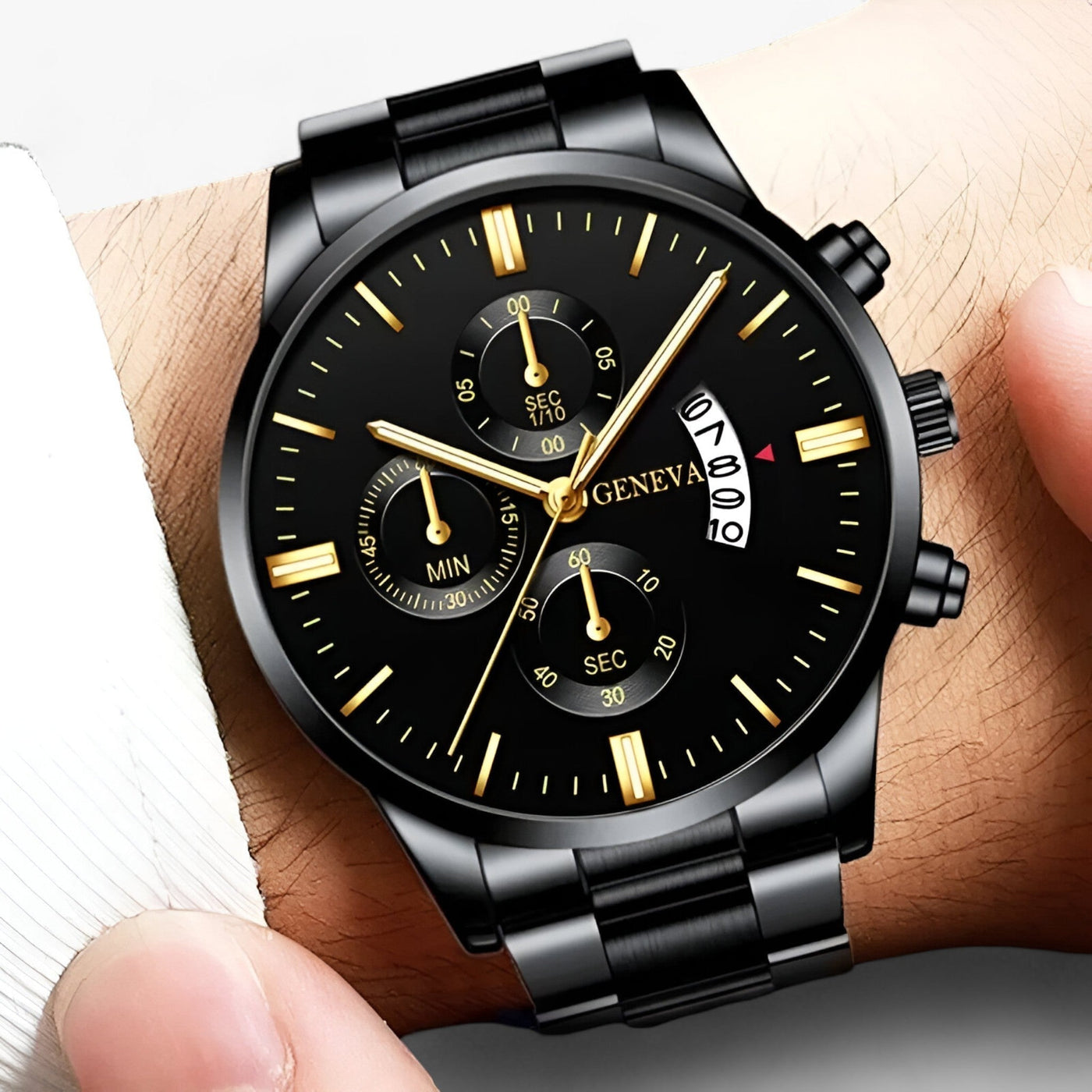 VernoTime Elegant runde Schiefertafel – mit Kalenderanzeige