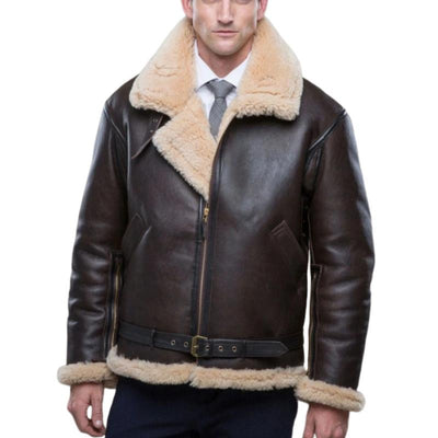 Reverskragenjacke mit Gürtel für Herren