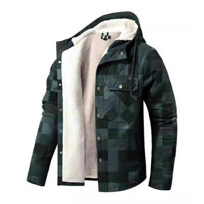 Langärmelige Jacke mit Karomuster für Herren