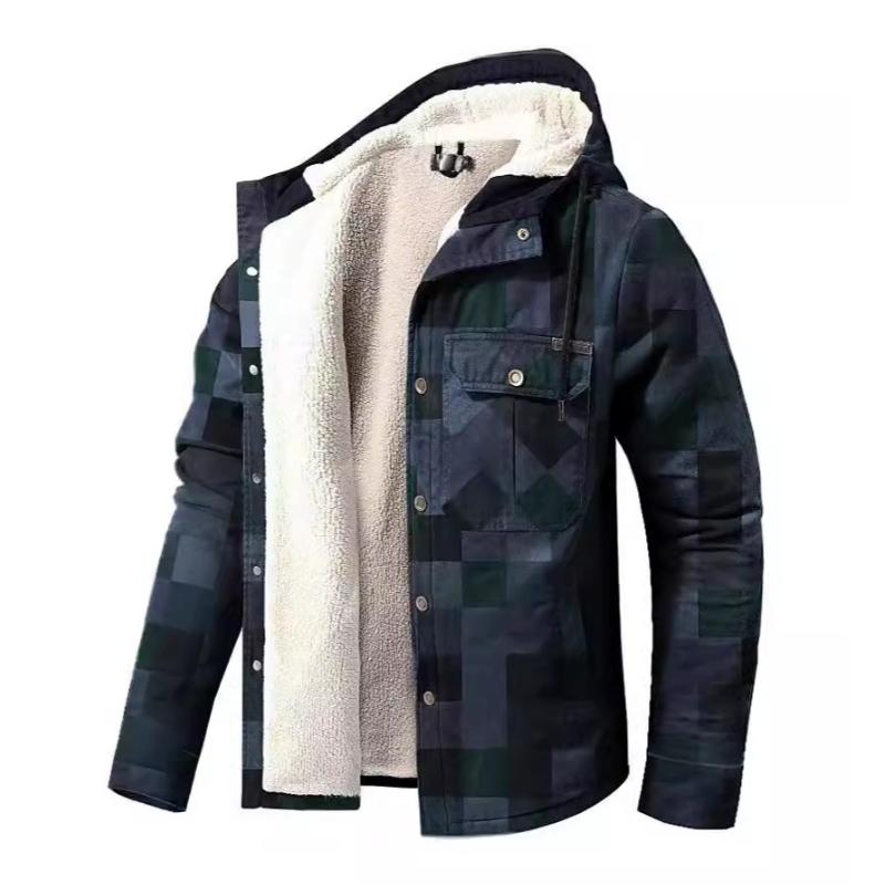 Langärmelige Jacke mit Karomuster für Herren