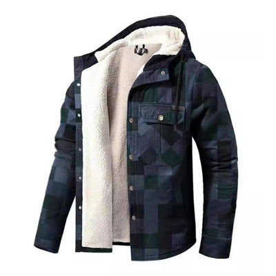 Langärmelige Jacke mit Karomuster für Herren