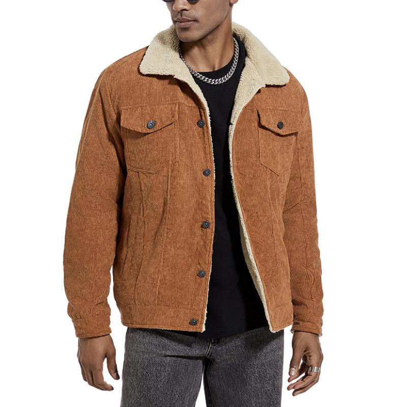 Herren-Knopfjacke mit Reverskragen