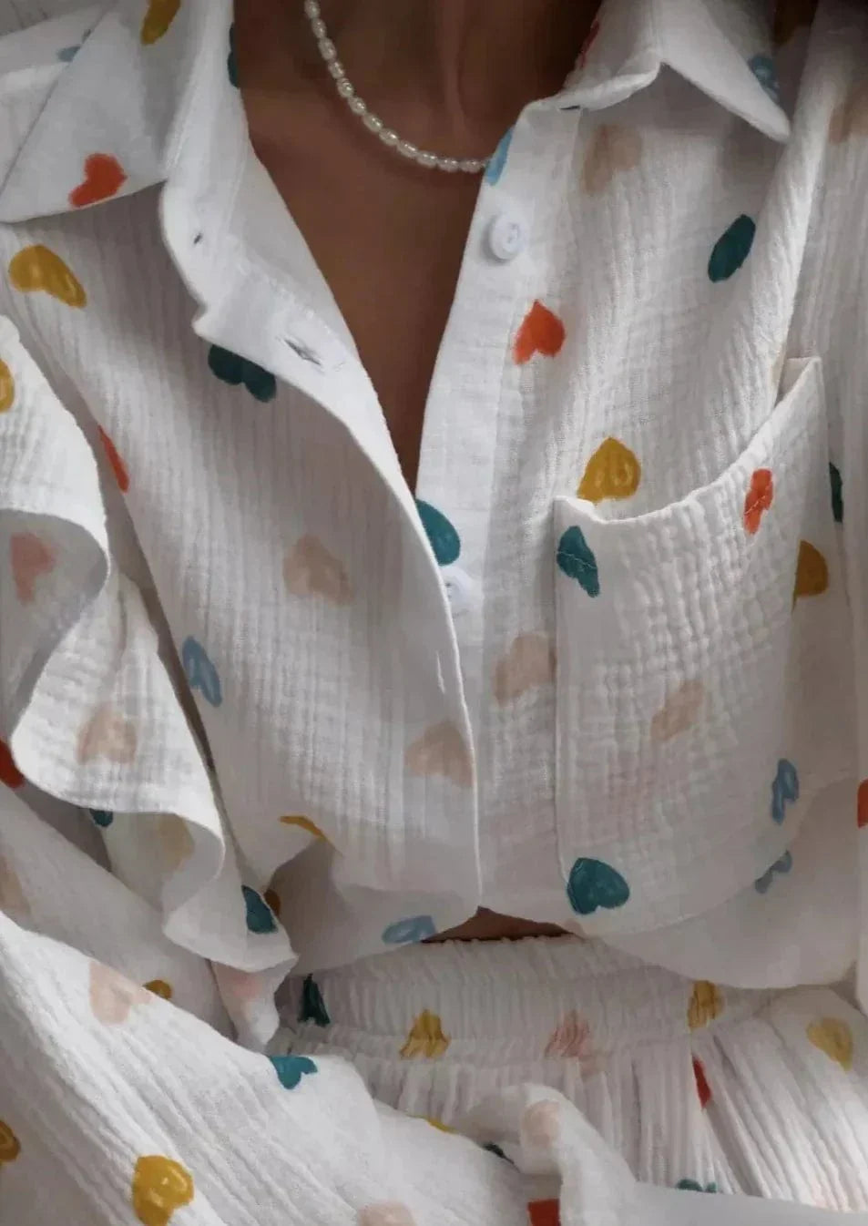 Amira | Herz-Print Zweiteiler-Set – Perfekt für entspannte Sommertage