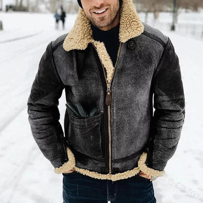 Heavy-Fleece-Lederjacke - Dagobert