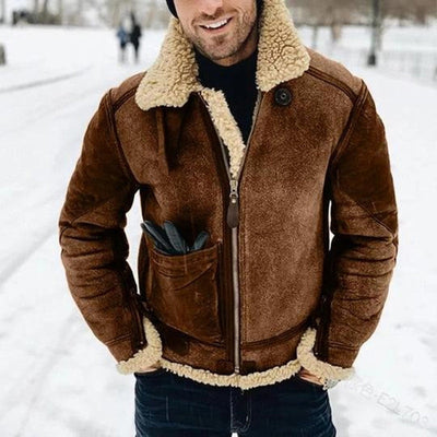 Heavy-Fleece-Lederjacke - Dagobert