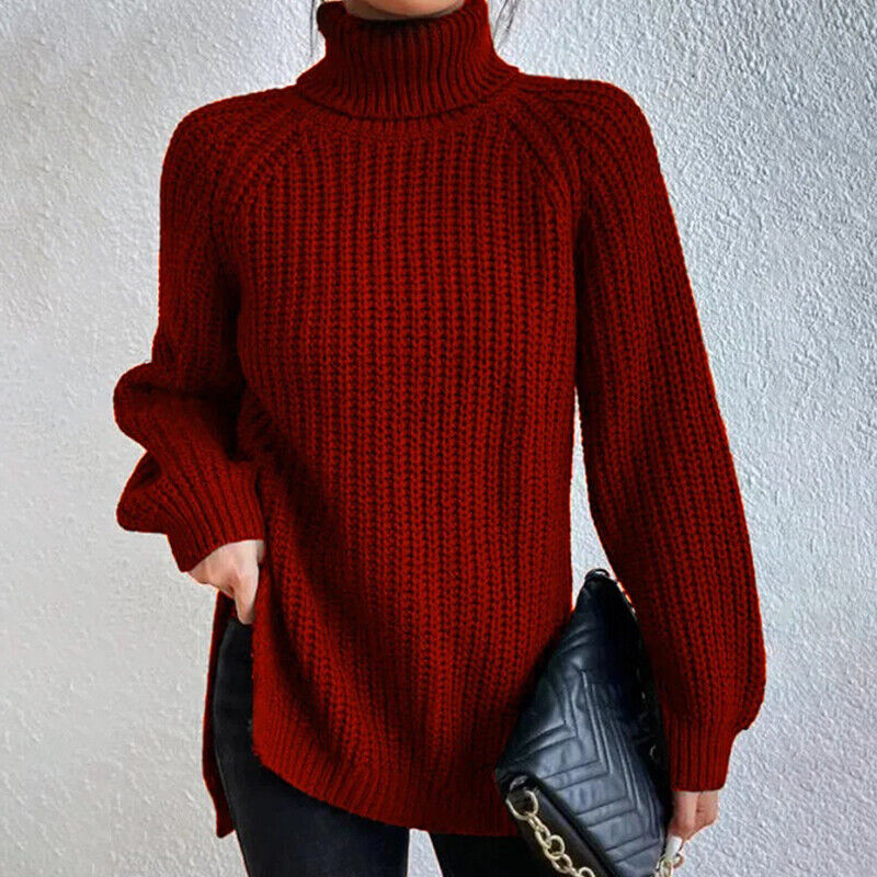 Estela - Grobstrick-Rollkragenpullover