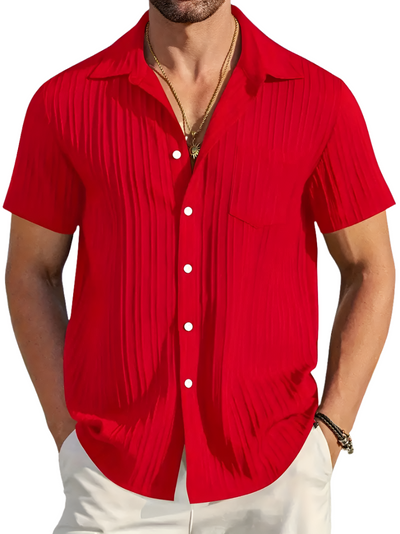 Ethan | Leichtes Kurzarm-Sommer-Faltenhemd