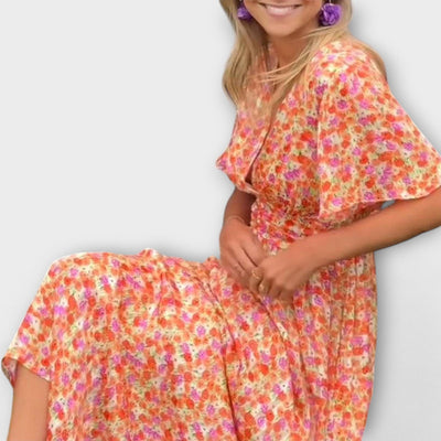 Elsie - Zeitloses V-Ausschnitt Kleid